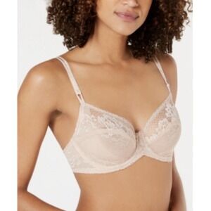 NEW Wacoal 32DD Bra Beige Lace To Love Underwire Full Coverage Model 855297